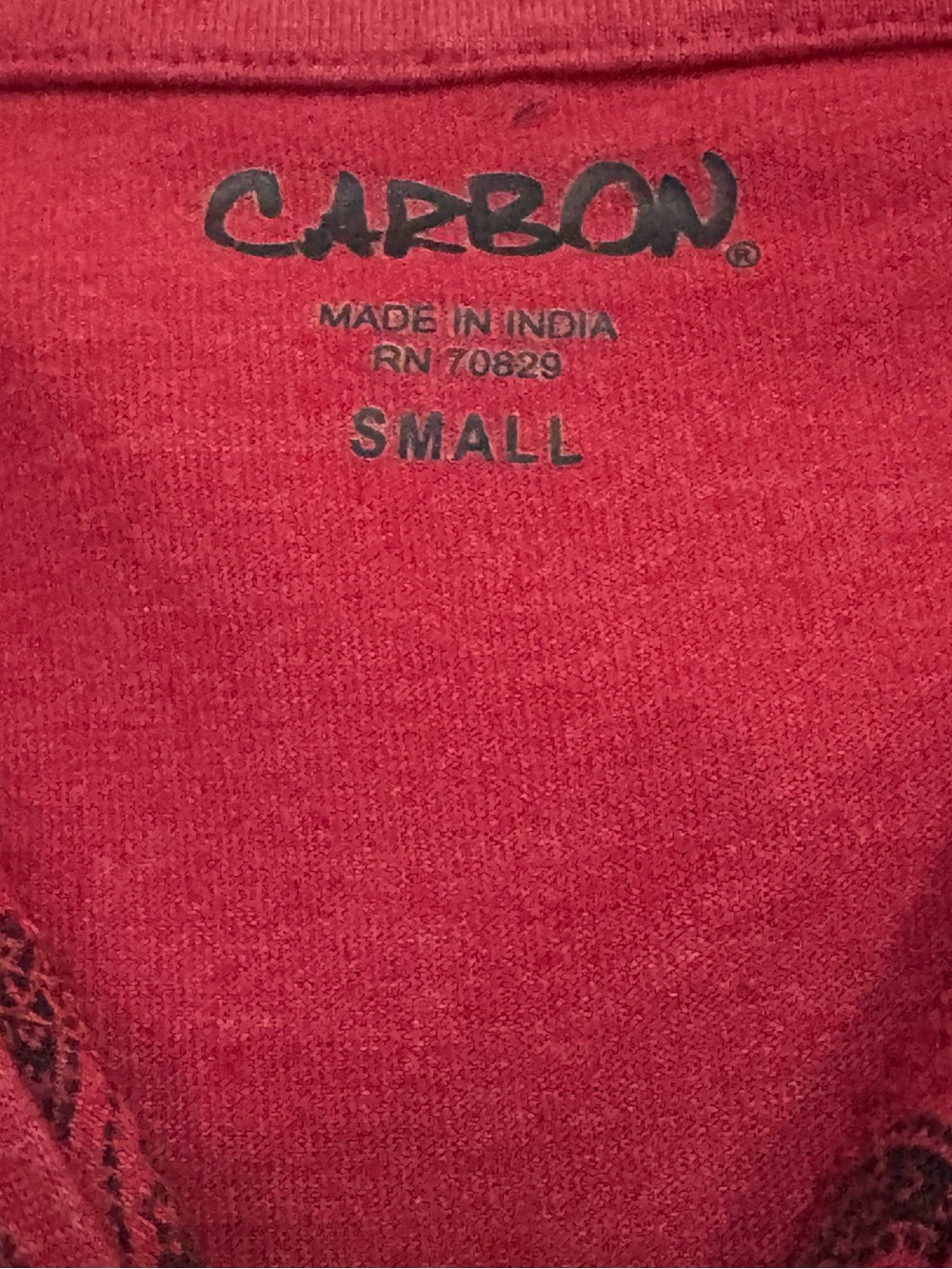 Carbon Red Paisley Pullover Hoodie - Picture 2 of 8